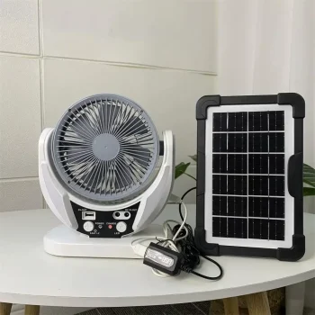Solar Energy Electric Fan AC/DC Rechargeable Table fan