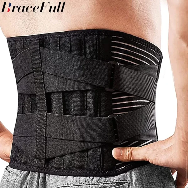 Lumbar Support Belt with 16-hole Mesh for Lower Back Pain Relief