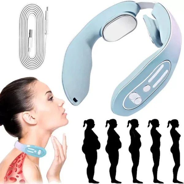 Portable Cervical Spine Massager EMS Neck Acupoints Lymphvity