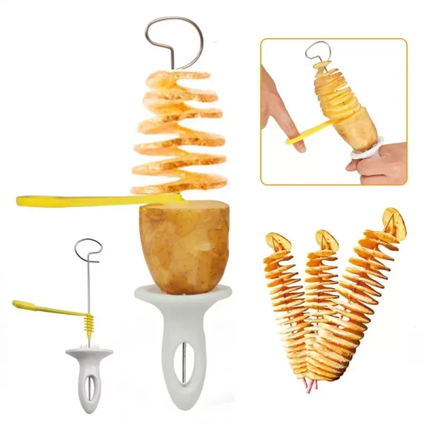 Potato Spiral Cutter Potato Tower Making Machine