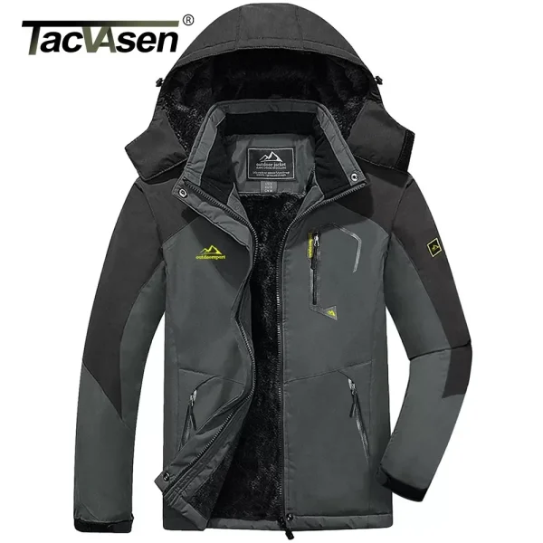 Winter Fleece Lined Jacket Men’s Fleece Lining Coats Thermal Warm Jacket Hikingt Walking Jacke