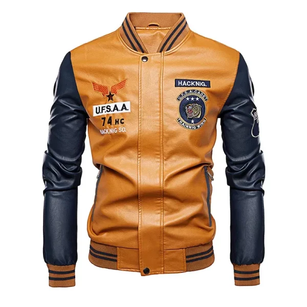 New Spring and Autumn Motorcycle men’s Leather Jacket in pakisan