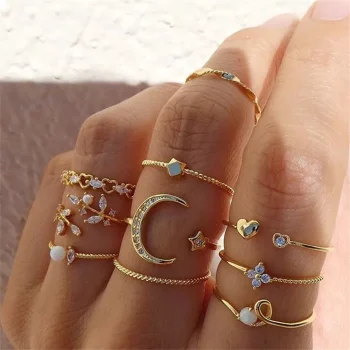 women 10pcs Rings Set price in Pakistan