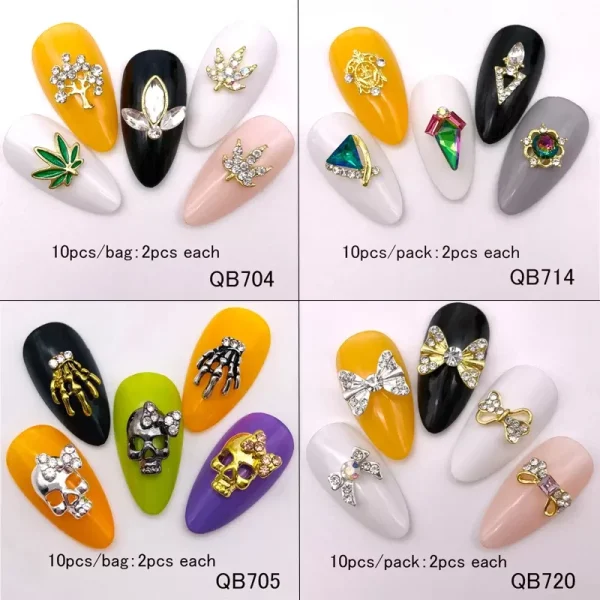 Nail art decorations shiny glass nail art accessories