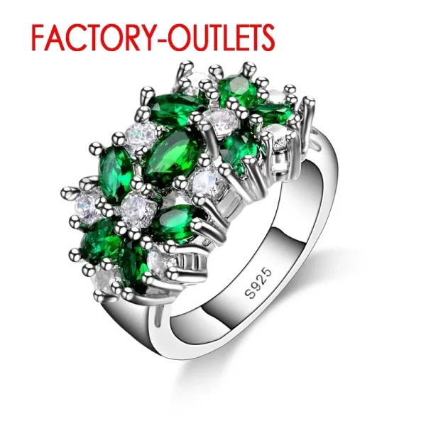 Needle Bridal Ring Fashion Jewelry Cubic Zirconia Prong Setting Best Gift For Women Girls Engagement Anniversa