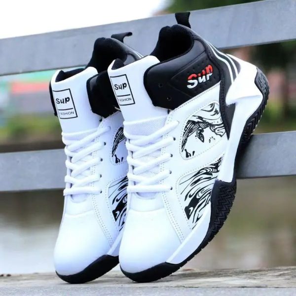 New Anti-Slip Men’s Sneaker High Top Men’s Basketball Shoes Luxury Comfortable Running Shoes Fashionable Versatile Casual Shoes