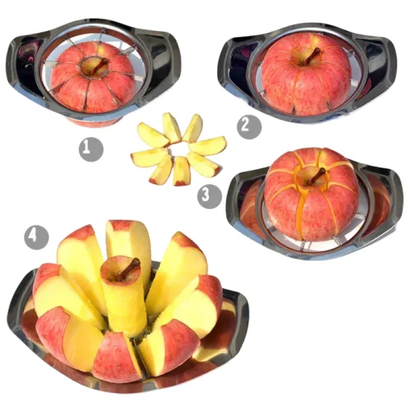Stainless Steel Apple Slicer – Fruit Cutter for Kitchen