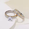 Women Stainless Steel Ring with Zircon Korean Style Jewelry - Image 2