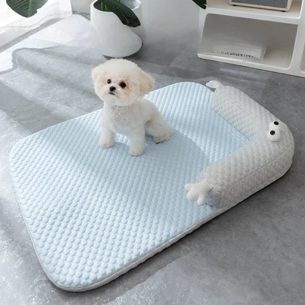New Summer Dog and Cat Mat Big Eyed Monster Cartoon Breathable and Cool Small Dog and Cat Nest Pet Supplies Dog Beds Pet Ice Mat