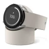 Samsung Galaxy Watch charging on universal silicone stand
