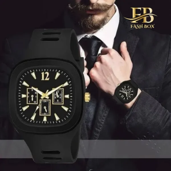 Square Watch for Men Boys | Stylish Stainless Steel Analog Quartz Men’s Watches