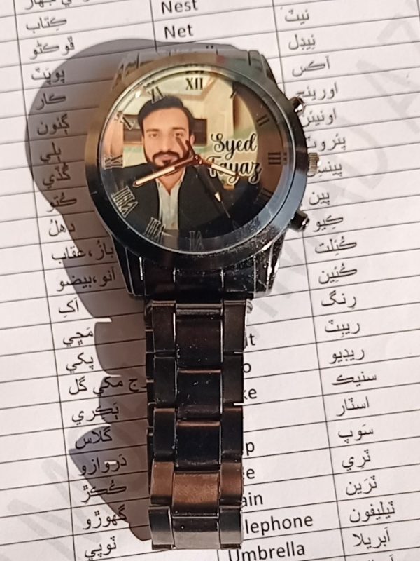 Customized Name Luxury Black Chain Watch For Mens /Boys – Stylish Watch Latest Fashion watch