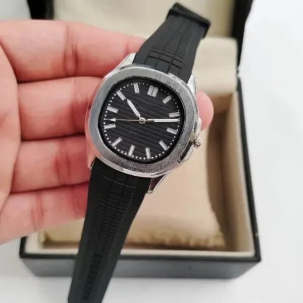 High Quality Ruber Strap Square Dial Watch for Men Boys| Latest Design Square Dial Wrist Watch