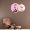 Frameless mute wall clock with artistic painted design