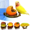 Parrot feeding basin anti-sprinkling food box creative fruit bowl hanging cage stand tiger skin peony Xuanfeng bird feeder