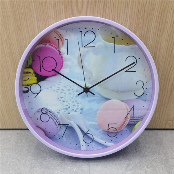 Candy Color Macaron Wall Clock – Stylish Home Decor