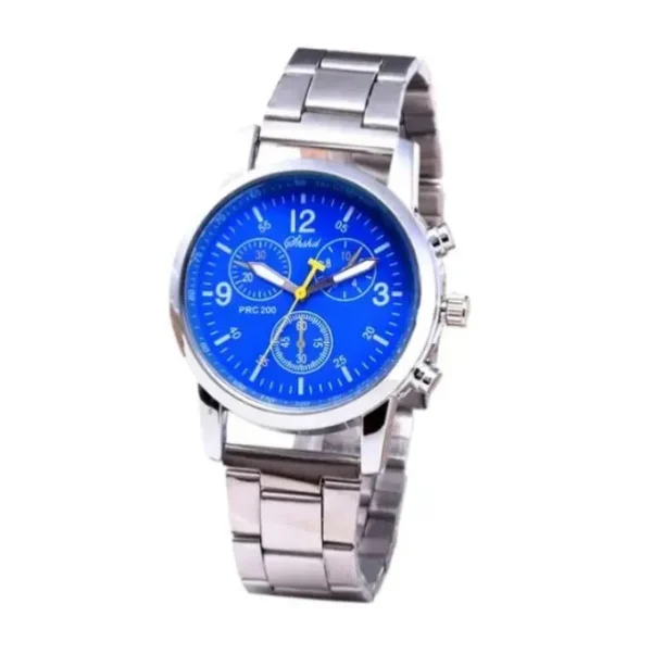 Pack of 2 Classic Luxury Watch for Men / Boys With Silver Hand/Wrist Bracelet Chain
