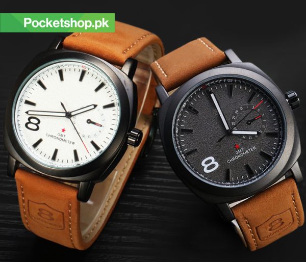 Brown Strap Synthetic Leather Analog Watch For Men Stylish, Unique Army Military Mens Styles Water Resistant Watches For Boys