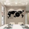 Simply decorative 3D wooden wall clock featuring a laser-cut design and quartz movement, ideal for home décor, bedroom, office, or gifting as a beautiful wall art timepiece.