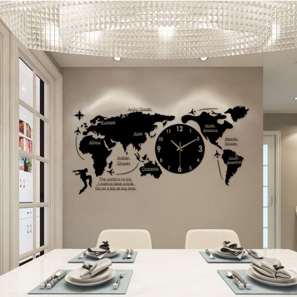 Elegant 3D Wooden Wall Clock – Artistic Room Decoration