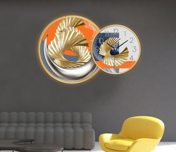 Elegant Frameless Mute Wall Clock – Artistic & Modern Style
