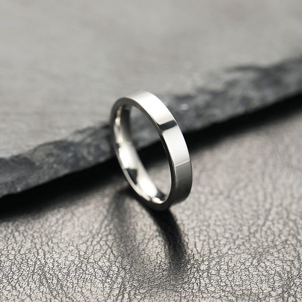 Elegant Titanium Steel Couple Ring – Non-Fading Jewelry
