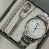 business steel straps round dial wrist watches hand watch-silver watch- men - Image 4