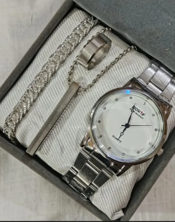 business steel straps round dial wrist watches hand watch-silver watch- men