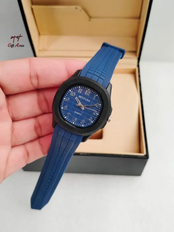 High Quality Ruber Strap Square Dial Watch for Men Boys| Latest Design Square Dial Wrist Watch