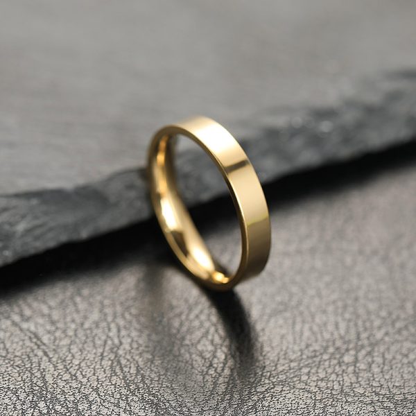 Elegant Titanium Steel Couple Ring – Non-Fading Jewelry