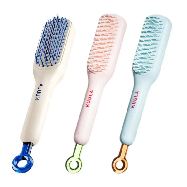 Self Cleaning Hair Brush Retractable Easy Clean Hair Brush Massage Comb with Retractable Bristles One-pull Clean Anti-Static Hair Brush for Easy Removal of Tangled Hairs – Hair Styling Tools New-One-Pull clean massage comb