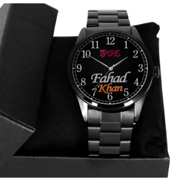 Customized Name Luxury Black Chain Watch For Mens /Boys – Stylish Watch Latest Fashion watch