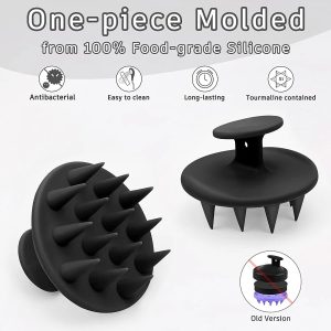 One-Piece Molded Silicone Scalp Massager Shampoo Brush
