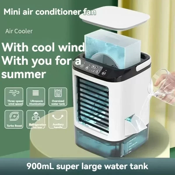 Household Air Cooler Desktop Water-cooled Mini Spray