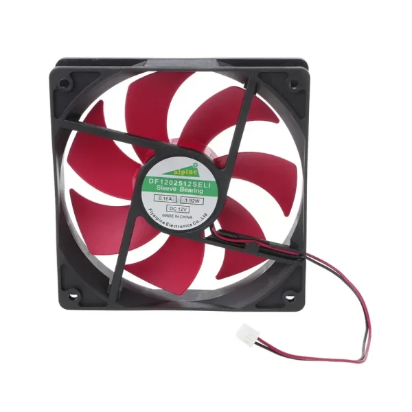 Mini 120x120x25mm DC 12V 0.16A 2 Pin 7-Blade Blower Cooling Fan