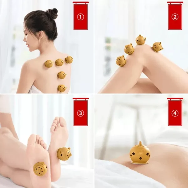 Portable Thermal Massager Mini Moxibustion Box Moxa Stick Burner Warm Cupping