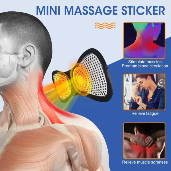 EMS Muscle Massage Stimulator Low Frequency Instrument Back Cervical Calf Patches Pain