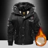 Brand Keep Warm Winter Men's Black Red Padded Oversized Jacket in pakisan - Image 3