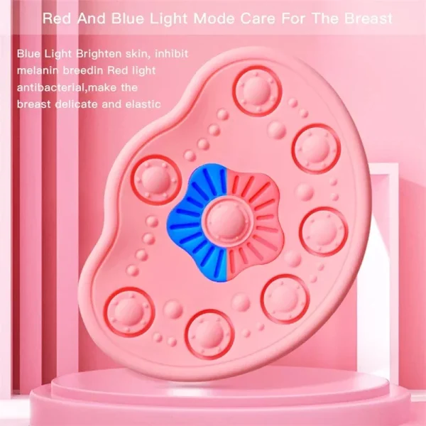 Electric Breast Massager Wireless Remote Vibration Hot Compress