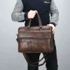 New Men Briefcase Bag Classical Leather Business Handbag - Image 2