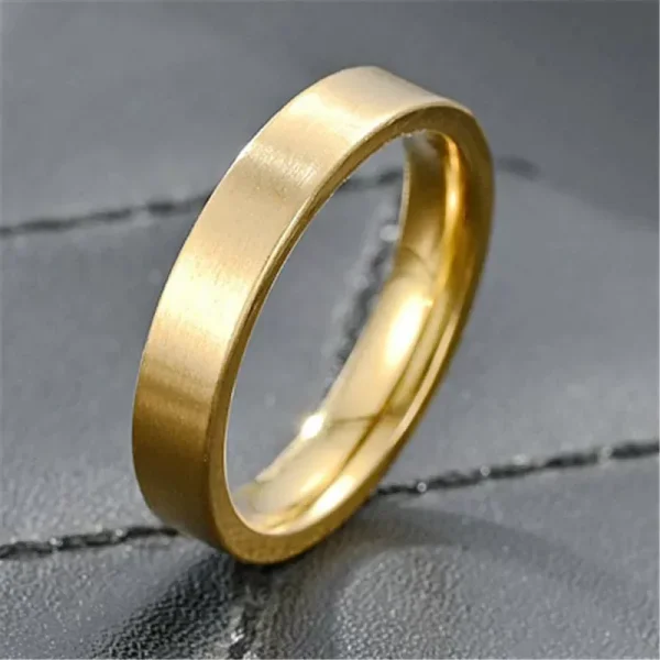 Women Ring Simple Stainless Steel Couple Jewelry