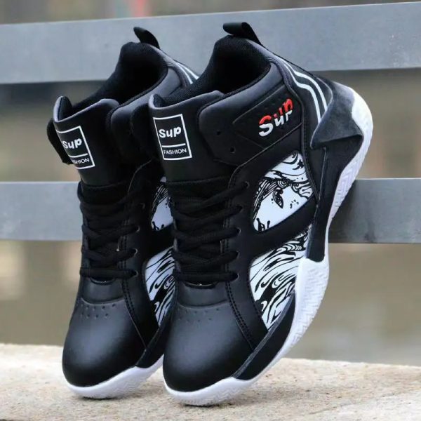 New Anti-Slip Men’s Sneaker High Top Men’s Basketball Shoes Luxury Comfortable Running Shoes Fashionable Versatile Casual Shoes