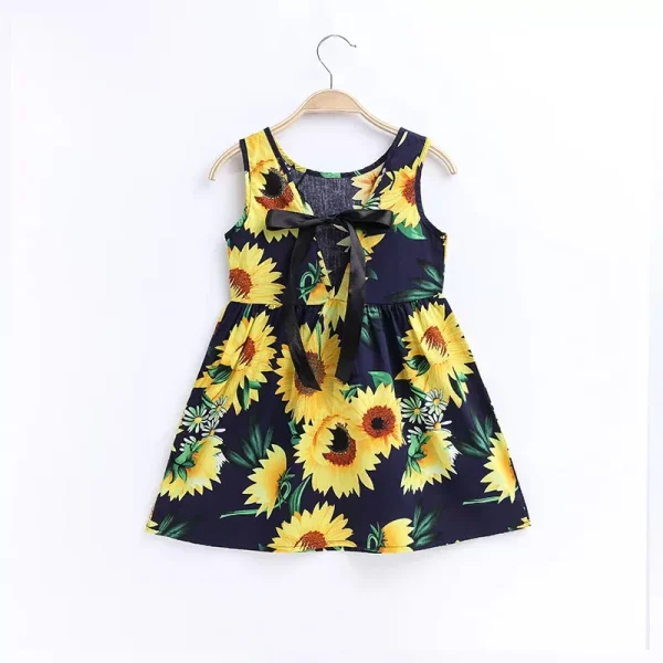 2024 Summer Girls Print Binding Rope Dress price in Pakistan