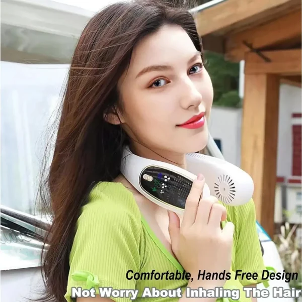 Portable Neck Fan, USB Wiederaufladbarer, 3 Speeds 360° Cooling