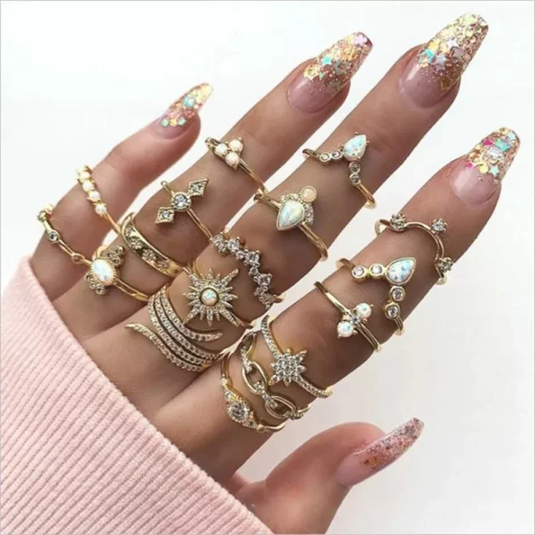 women 10pcs Rings Set price in Pakistan
