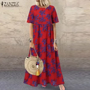 zanzia Summer Women Vintage Maxi Dresses in pakistan