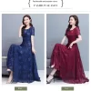 Vintage Blue Clothes For Women 2023 Maxi Dresses in pakistan - Image 7