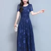 Vintage Blue Clothes For Women 2023 Maxi Dresses in pakistan - Image 6