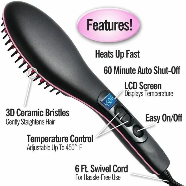 Electric Hair Straightening Comb brush in pakistan - Image 3