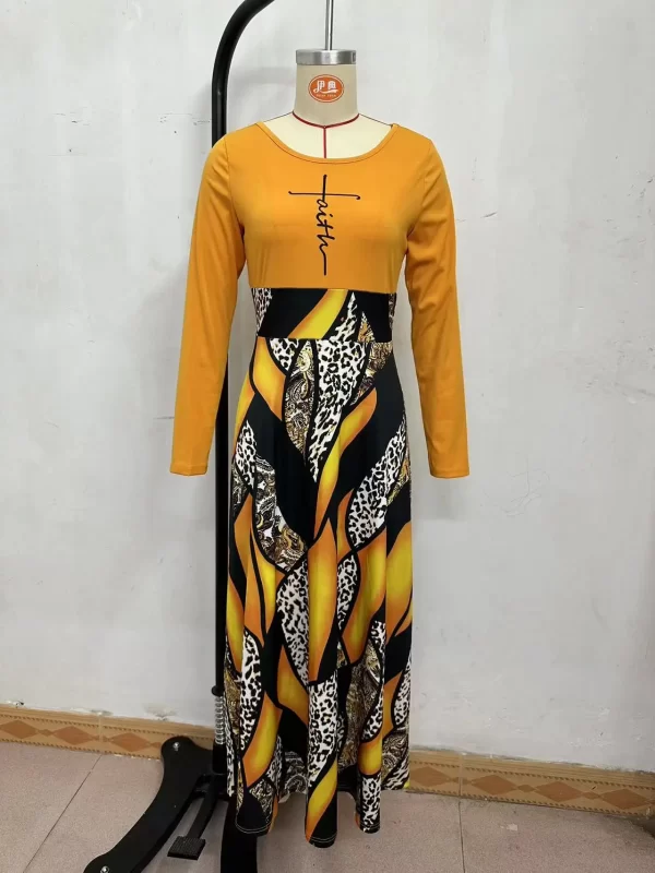 New Loose Leopard Print A-line Dress for Women in pakistan